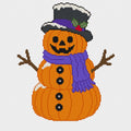 Pumpkin Snowman