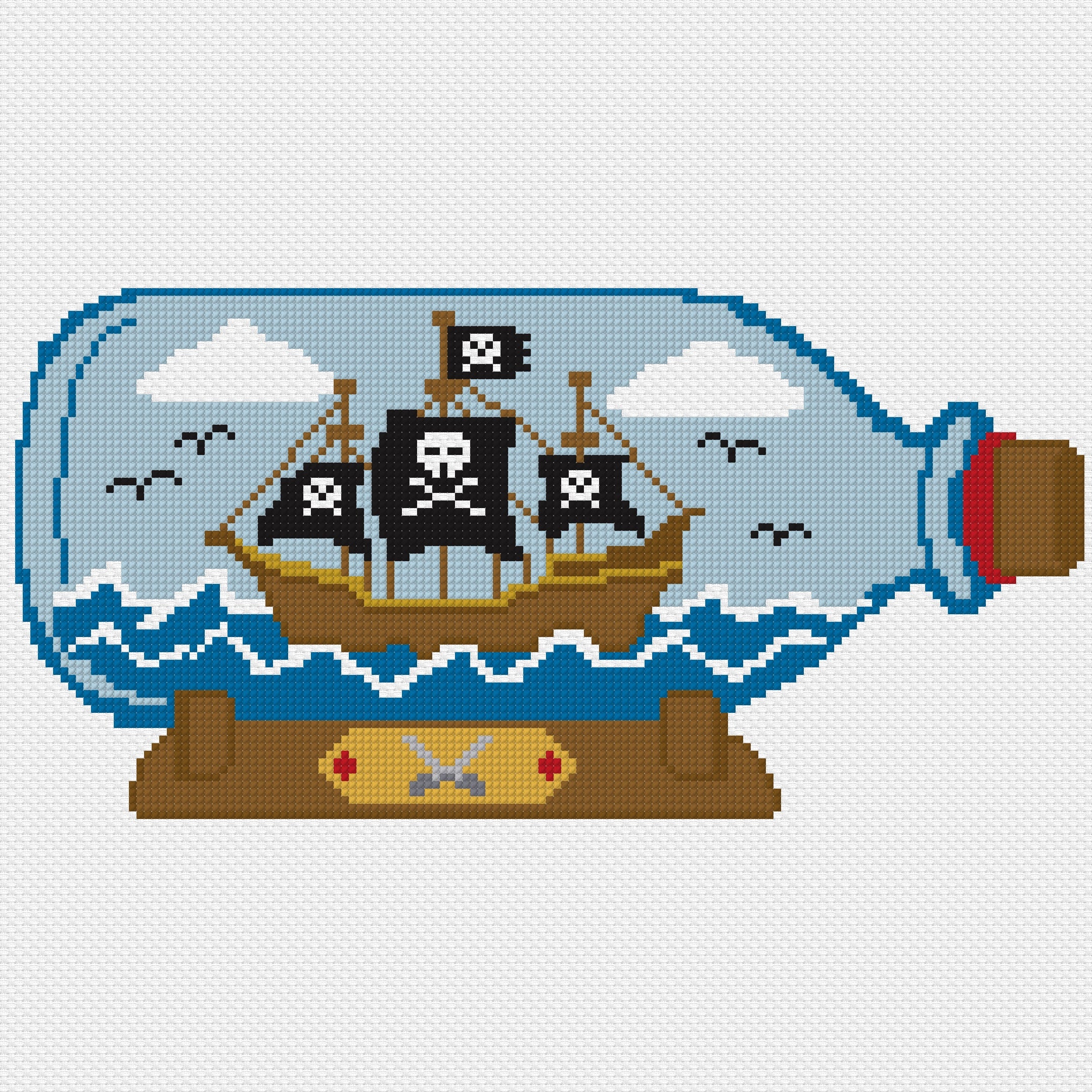 Pirate Ship in a Bottle
