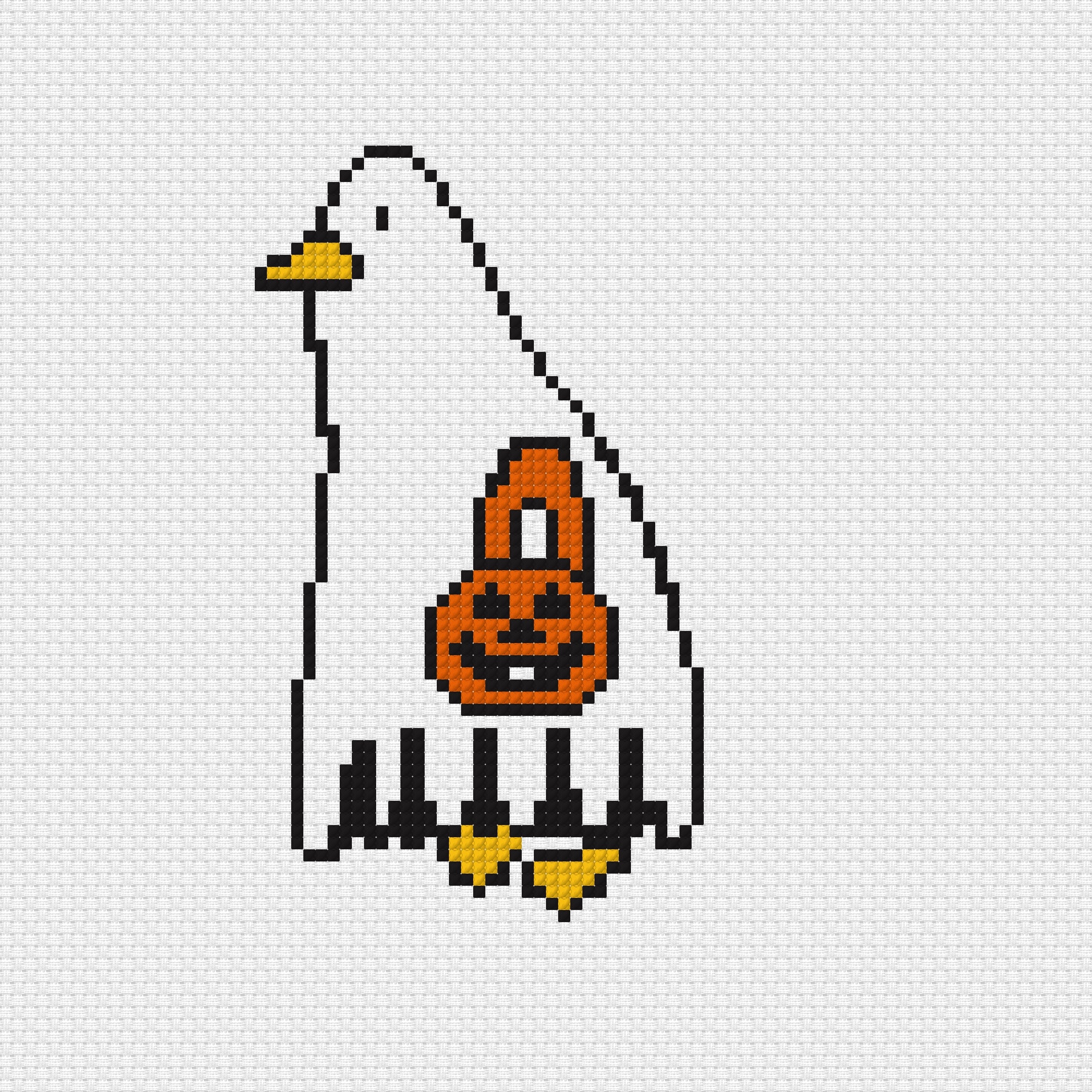 Trick Or Treat Porch Goose