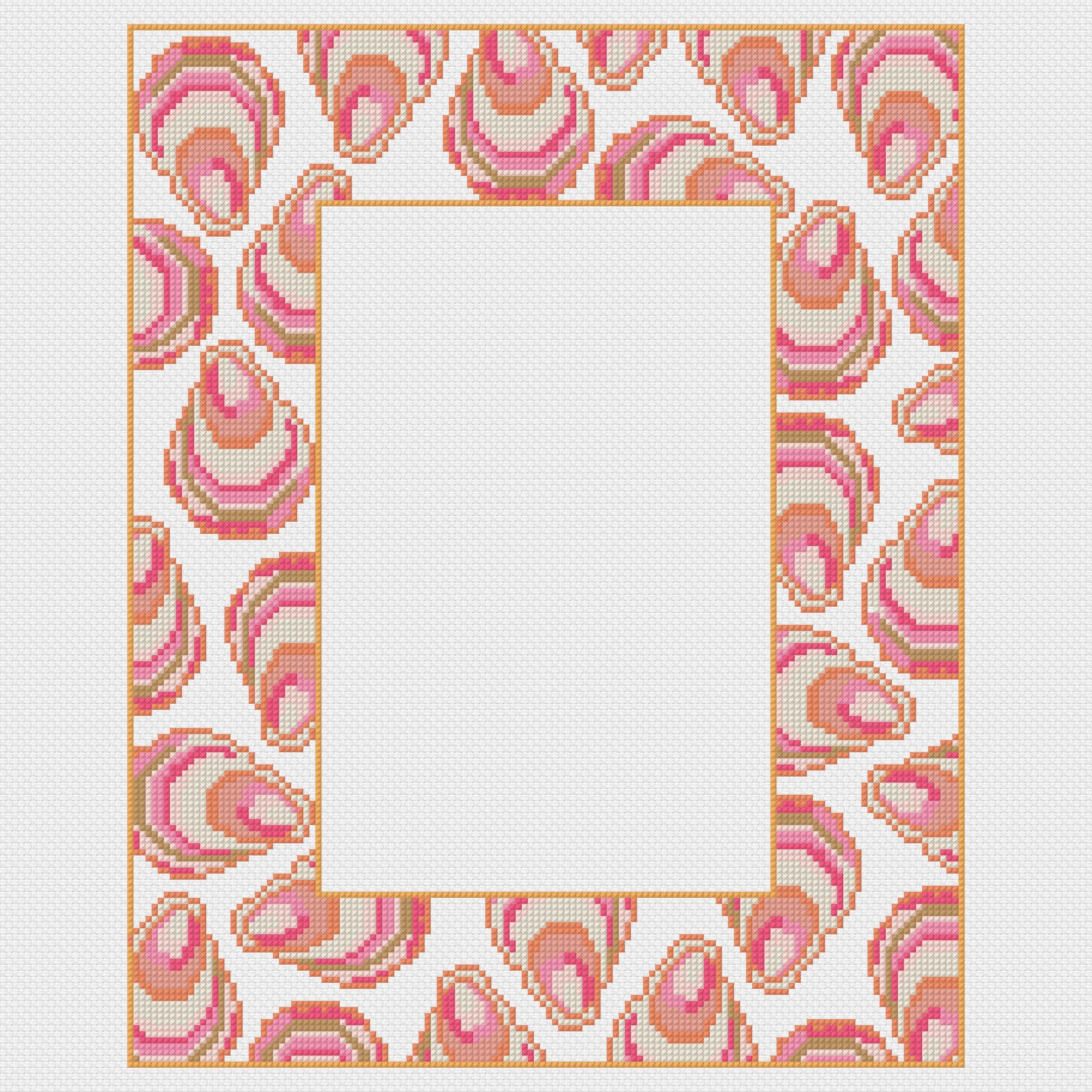 Half Oyster Shell Frame Pink