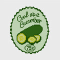 Fruit & Vegetable Stamps: Cucumber