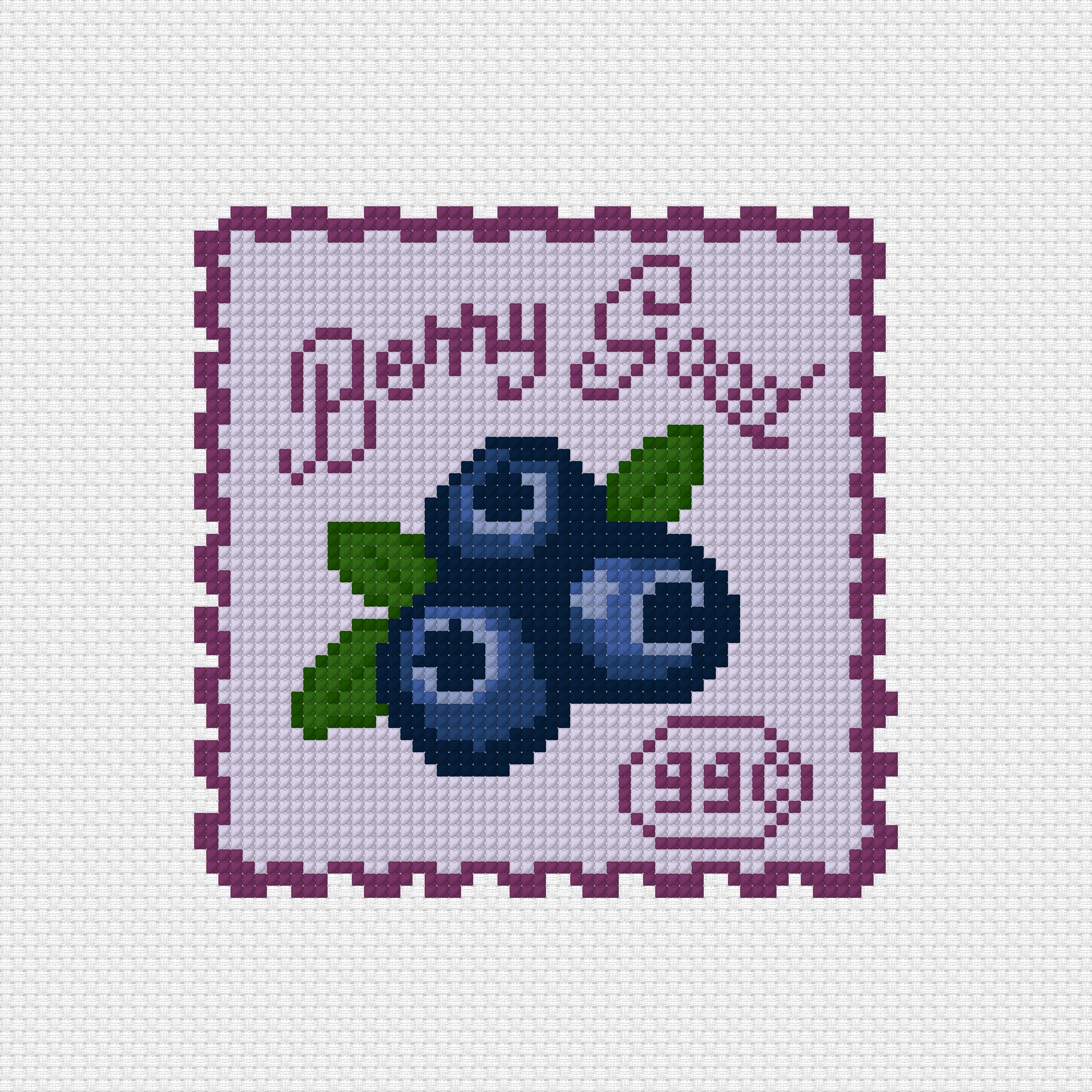 Fruit & Vegetable Stamps: Blueberry